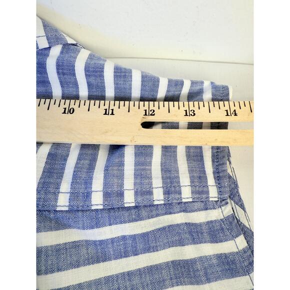 Duluth Trading Co Womens Blue White Sleeveless Tank Top Large - Picture 4 of 10